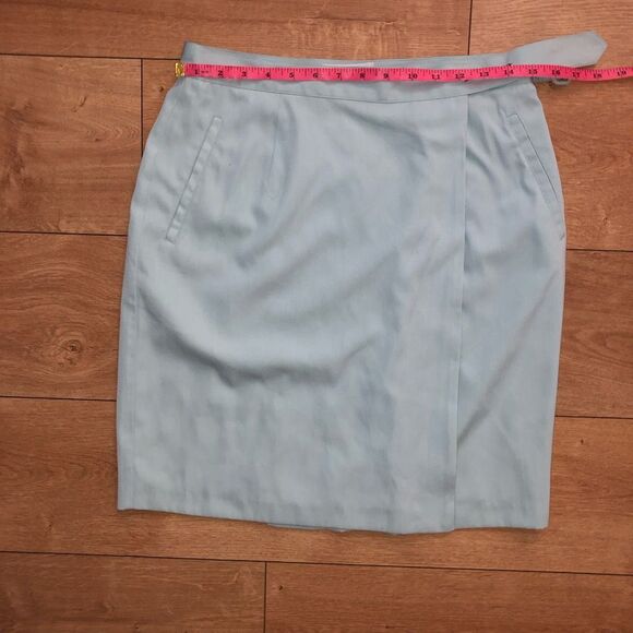 United Colors of Benetton Light Blue Wrap Skirt, Italian, Size IT 46/ US 10 - Picture 7 of 11